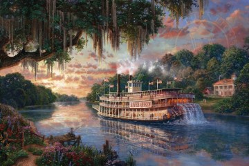 queen Painting - The River Queen Thomas Kinkade